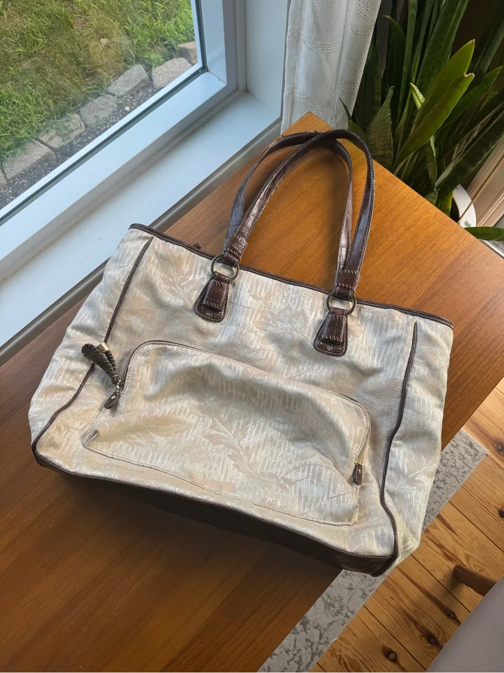 Vintage Liz Claiborne Jacquard Tote Bag